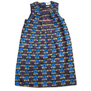 Anna Sui 20th Anniversary Metallic Dot Sleeveless Shift Dress XS.